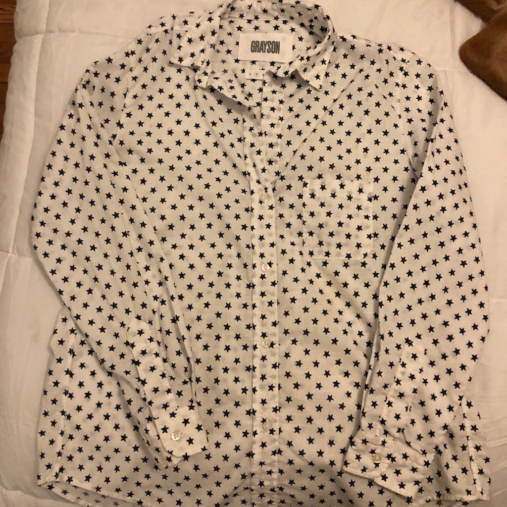 Grayson Star Print Button Down